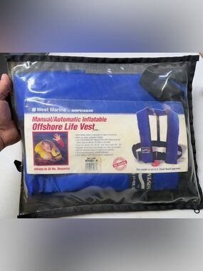 Inflatable personal flotation device  West Marine by Sospenders over 80 lbs.
